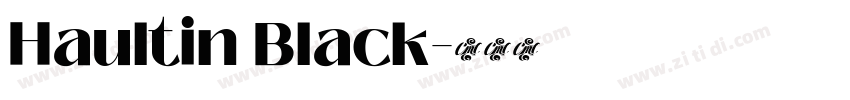 Haultin Black字体转换